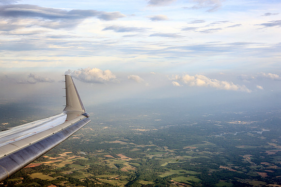 Evening approach at Charlotte (CLT)